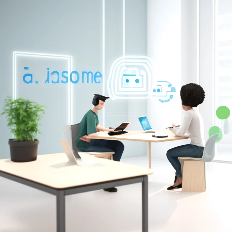 Learners collaborating on AI projects